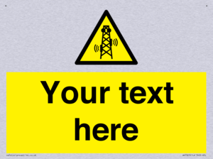 Custom warning RF radiation transmitter